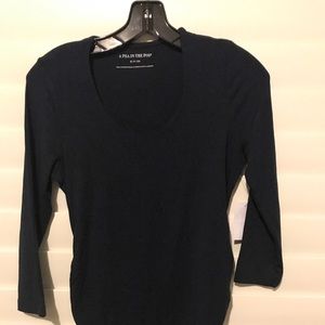 A Pea in the Pod Navy Blue Maternity Top